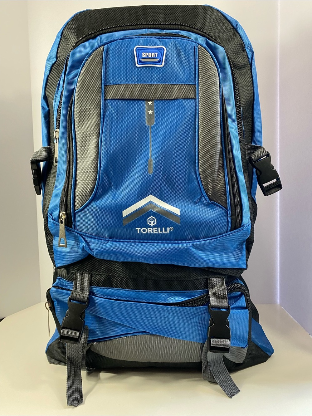 Torelli Blue Black Backpack with 2 beach lawn Mats Set